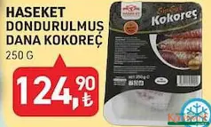 HASEKET DONDURULMUŞ DANA KOKOREÇ 250 G fiyat ve kampanya bilgisi